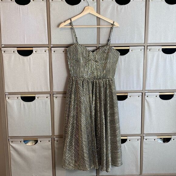 Dress The Population Rachael metallic midi dress - Picture 4 of 10